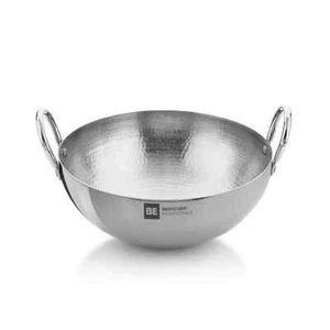 Be Bergner 12cm (0.45L) Stainless Steel Hammered Kadai BGIN-6236, Induction Base - Picture 1 of 5