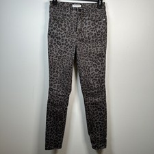 Good American Good Legs Skinny Jeans Womens Size 4 / 27 Cheetah Print Denim