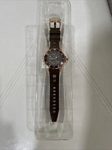 Kyboe! Men's Watch Giant 40Mm Rose Gold Case Brown Band 100M WR NEED BATTERIES - Picture 1 of 3