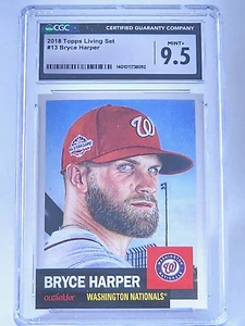 2018 Topps Living #13 Bryce Harper Card Graded CGC 9.5 Mint Sold Out 9,515 MLB - Picture 1 of 2