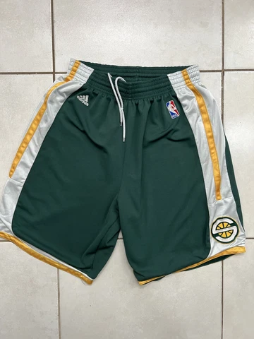 NBA Seattle Super Sonics Shorts Mens Size Medium Green Yellow Basketball Adidas Cover