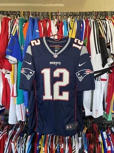 NEW ENGLAND PATRIOTS FOOTBALL SHIRT JERSEY NIKE 472802-419 sz S MEN #12 BRADY - Picture 1 of 17