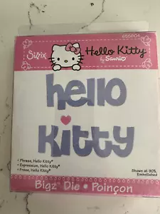 Sizzix Original Large Bigz Die Cut By Sanrio Phrase, Hello Kitty Crafts #655804 - Picture 1 of 5
