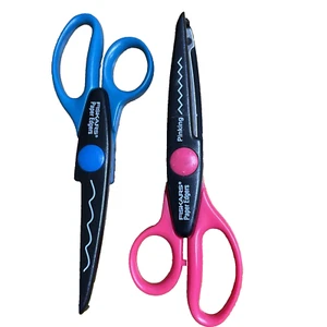 Fiskars Paper Edgers Scissors Crafts Scrapbooking Pair - Picture 1 of 4