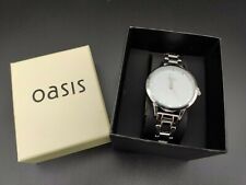 New Oasis Watch with White Dial Analogue Display and Silver Alloy Women's Quartz