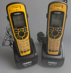 Set Of 2 Uniden DWX337 Submersible Waterproof Expansion Cordless Phones & Bases - Picture 1 of 15