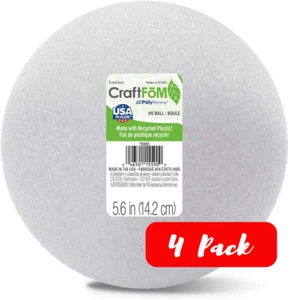 FloraCraft CraftFOM Ball 5.6 Inch White - 4 PACK - Picture 1 of 5