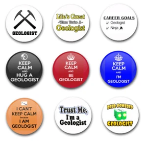 25 mm 1" ZOLL GEOLOGE KNOPFABZEICHEN x9 - Bild 1 von 1