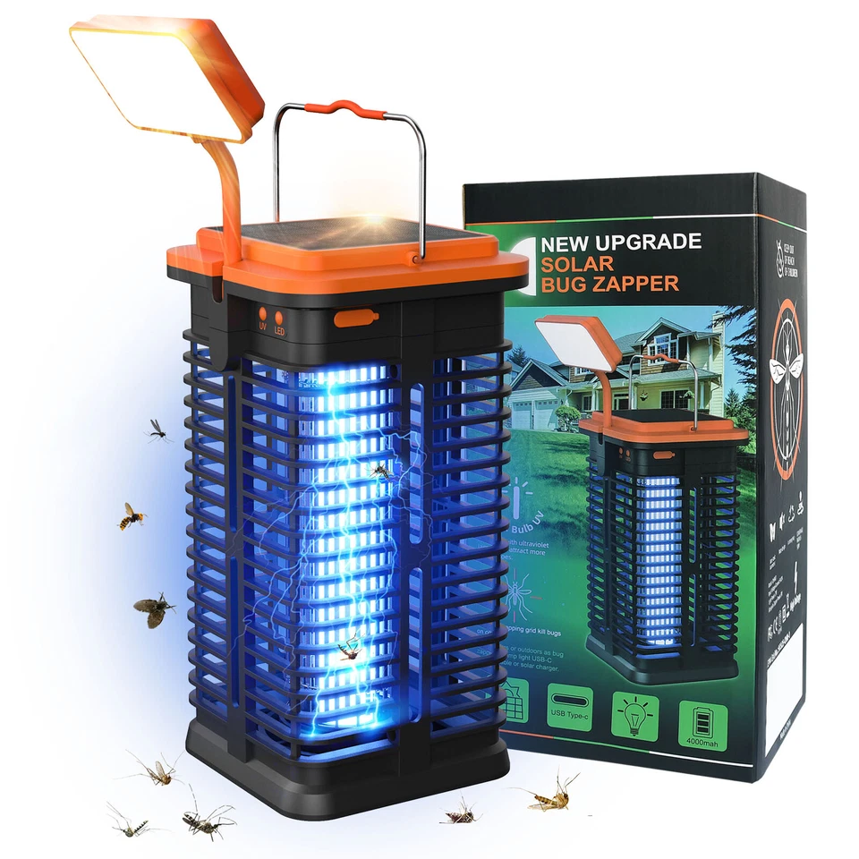 Solar LED Moskito-Killer Insektenvernichter Elektrisch USB Lampe Mückenfalle DHL - Bild 1 von 4