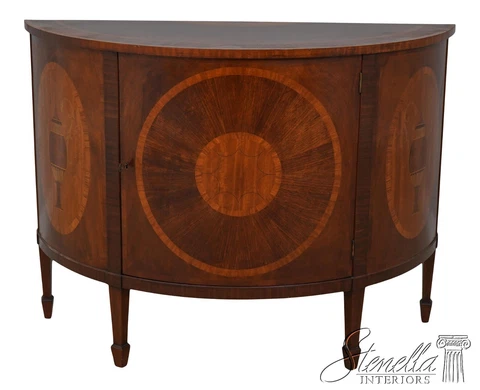 60648EC: Vintage Inlaid Mahogany Adam Style Commode Cabinet Cover