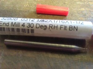 MOLINO DE BOLAS DE CARBURO DE LONGITUD DE TROZO DE EXTREMO ÚNICO 1/32" 4 FLAUTAS 1/32" X 1/8" X 1/16"  - Imagen 1 de 1