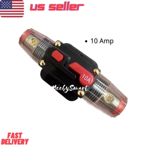 Disyuntor de CC en línea de 10 amperios solar/audio/coche/RV 10A/10AMP fusible 12V/24V EE. UU. - Imagen 1 de 1