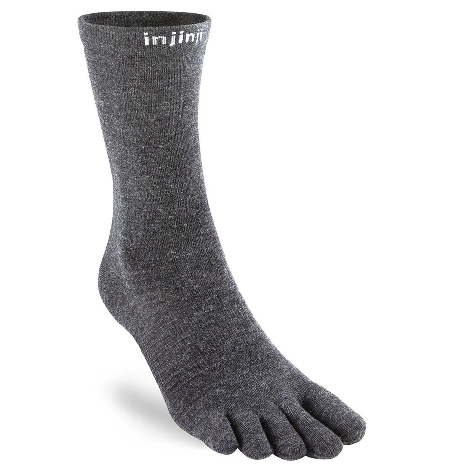 Injinji Liner Merino Wool Lightweight Crew Toe Socks Slate - Image 1 of 1