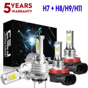 LED H7 H9 Headlight White Bulbs Light for Suzuki GSXR600 750 2006-2007 2011-2019 - Picture 1 of 16