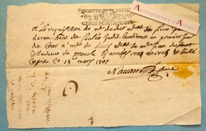 ● 1707 Généralité de MONTAUBAN sieurs Jean Daran / Jean Duffour Quart de Feuille - Picture 1 of 1
