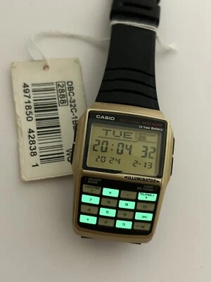 N.O.S. CASIO DBC-32C Mod: 2888 DATABANK ILLUMINATOR - Immagine 1 di 4