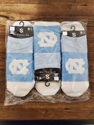 North Carolina Tar Heels Ankle Socks Premium Strideline Lot of 6 Wholesale Cover