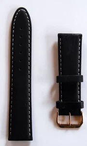 Neu hochwertiges Elysee Uhrenband Uhrenarmband Leder Black Rosegold 22mm E52 - Bild 1 von 2