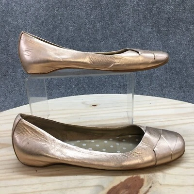 Zapatos planos de ballet Hush Puppies para mujer 6,5 M sin cordones H500280 cuero dorado rosa Foto 1 de 4