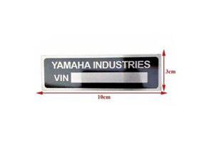 Typenschild Aluminium Yamaha Industries für Yamaha-Motorräder (*)