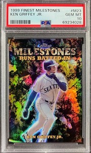 1999 Finest Milestones #M23 Ken Griffey Jr.  (0293 / 1400) Gem Mint PSA 10