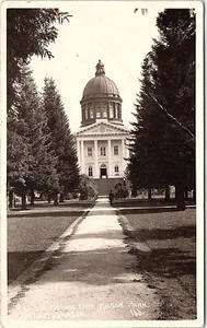 1920s RPPC Real Photo Postcard Salem OR Oregon Statehouse Wilson Park View Man  - Picture 1 of 2