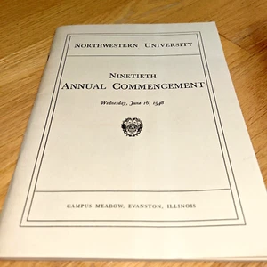 1948 NORTHWESTERN UNIVERSITY COMMENCEMENT PROGRAM Charlotte Rae / 67 pages - Imagen 1 de 9