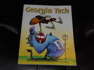 2002 DUKE AT GEORGIA TECH COLLEGE FOOTBALL PROGRAM NEAR MINT - Picture 1 of 1