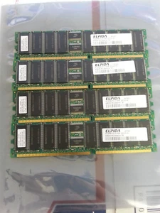 Japanese ELPIDA 2GB RAM Memory (4x 512MB) PC2100R-25330-M1 EBD51RC4AAFA-7B 2650 - Picture 1 of 3