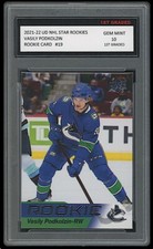 VASILY PODKOLZIN 2021-22 UPPER DECK UD STAR HOCKEY 1ST GRADED 10 ROOKIE CARD #19