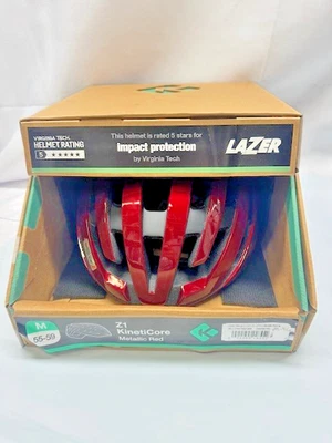 Casco de ciclismo de carretera Lazer Z1 KINETICORE - ROJO METÁLICO - MEDIANO 55-59 *Nuevo Foto 1 de 4