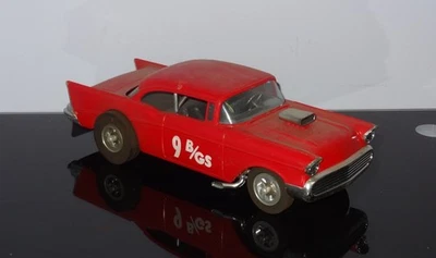 Vintage Wen-Mac Chevy AMF Delco Wind Up 1957 Chevy Gasser 9 B/GS - Imagem 1 de 4