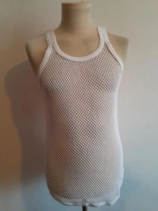 Vintage string vest 1960s German undershirt - Picture 1 of 9
