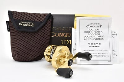 Carrete de fundición de cebo izquierdo Shimano 21 CALCUTTA CONQUEST 101 excelente++ #2688 Foto 1 de 4