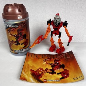 LEGO Bionicle Toa Mata Tahu 8534 Set With Canister & Manual