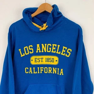 Vintage MV Sport Hoodie Size Small Blue Los Angeles California Lightweight USA - Picture 1 of 11