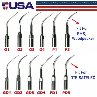 10* Dental Ultrasonic Piezo Scaler Tips fit Woodpecker EMS/DTE SATELEC Handpiece - Image 1 of 4
