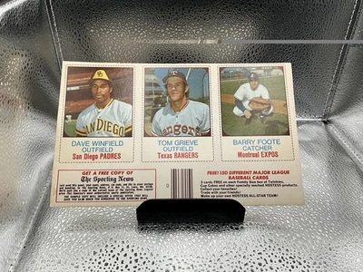 1975 Hostess All-Star Team Triple Panels Winfield Grieve Foote 37-39 - Image 1 of 2