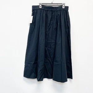 A New Day Women's Pleated A Line Elastic Waist Maxi Skirt Black Size Large - Picture 1 of 5