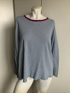 Lands’ End Gr. 1X blau gestreiftes T-Shirt Langarm XL - Bild 1 von 5