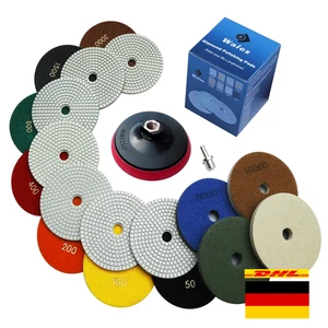 Waies Nass Diamant Schleifpad 125mm Klett fuer Fliesen Stein Beton Marmor Gra... - Bild 1 von 9