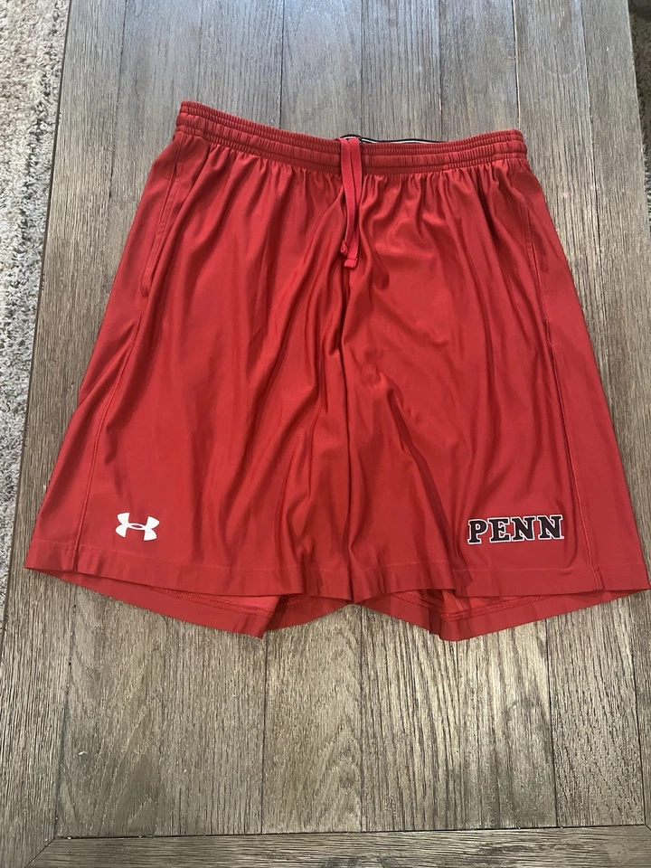 Mens Under Armour  Loose Spandex Shorts University Of Pennsylvania Wrestling L - Image 1 of 1