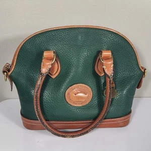 Bolso de hombro vintage Dooney & Bourke Norfolk de cuero verde - Imagen 1 de 14