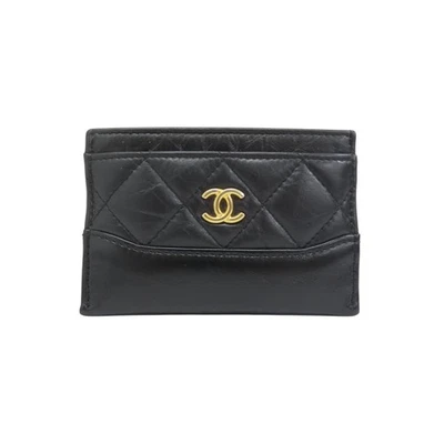 CHANEL Gabrielle Card Case Calfskin Black A84386 - Image 1 of 4