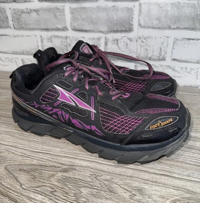 Altra Lone Peak 3.5 Womens Size 8.5 Gaiter Trap Trail Running Shoes Black Purple - Image 1 of 4