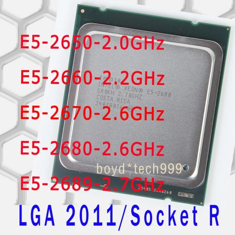 Intel Xeon E5-2650 E5-2660 E5-2670 E5-2689 2680 LGA 2011/Socket R CPU Processor - Image 1 of 1