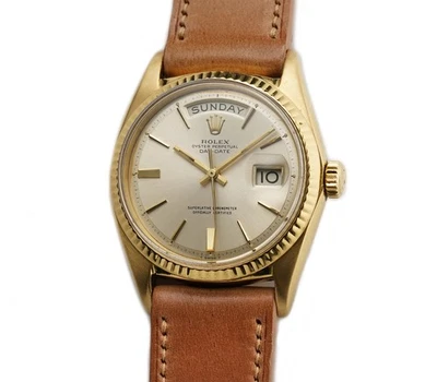 Rolex Day-Date 36 mm vintage 18k YG plata pastel pan esfera circa 1968-1803 Foto 1 de 4