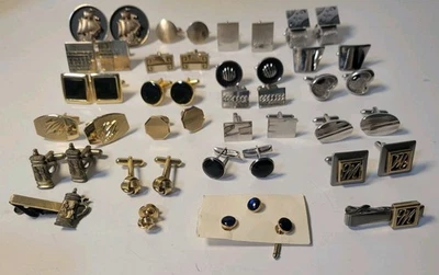 Lote de 20 gemelos vintage tono dorado y plateado  Foto 1 de 4