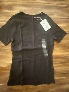 Nueva Camisa Mujer Gratis Montaje Costilla Crew Negra Talla Mediana - Imagen 1 de 5