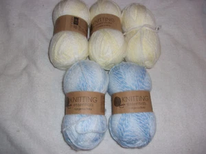 Knitting Essentials Gorgeous Baby Acrylic DK Yarn, Yellow x 3, Optic Blue x 2 - Picture 1 of 2